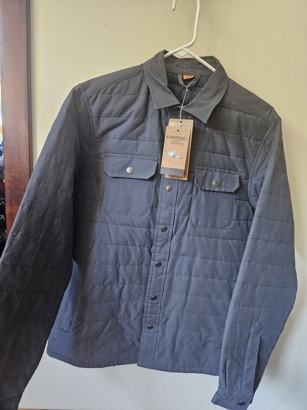 Tailor Vintage Quilted Shirt Jacket - Gray